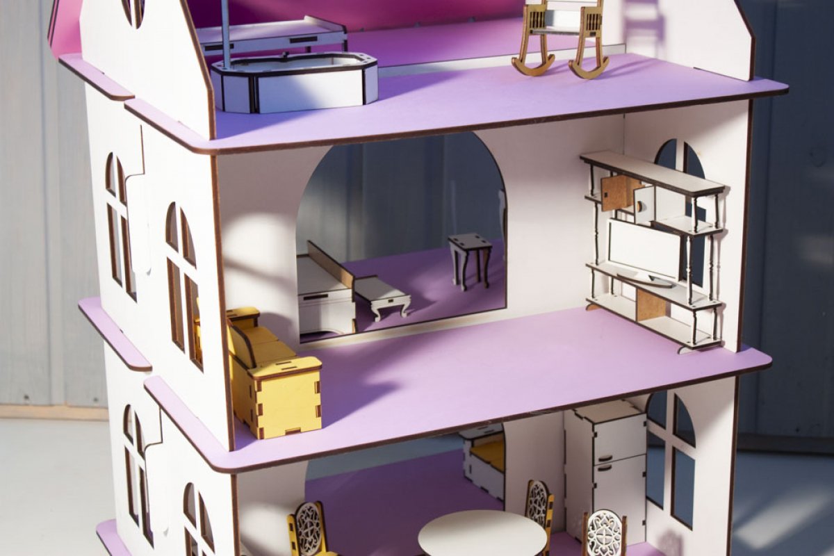 Разборный домик с мебелью